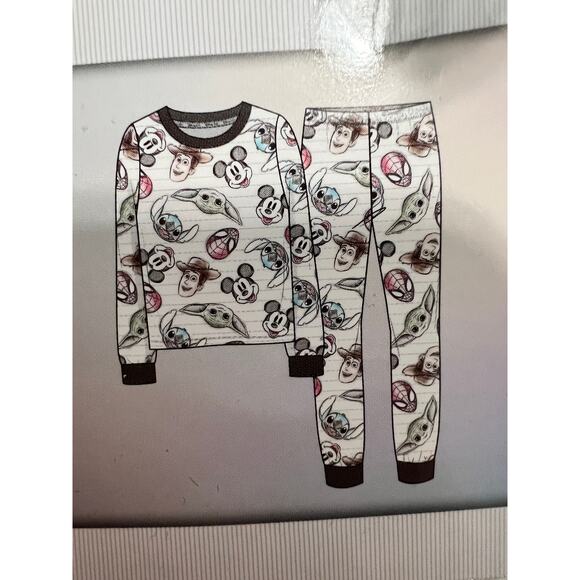 Disney 100 Pixar Marvel character mash-up size L New pajama set - Picture 2 of 8